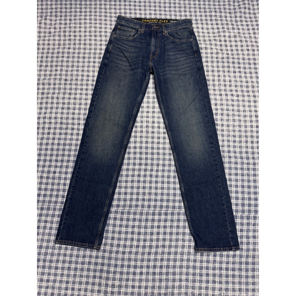 Levi Strauss Signature Gold Comfort Flex Regular Fit Mens Jeans Blue 32x34